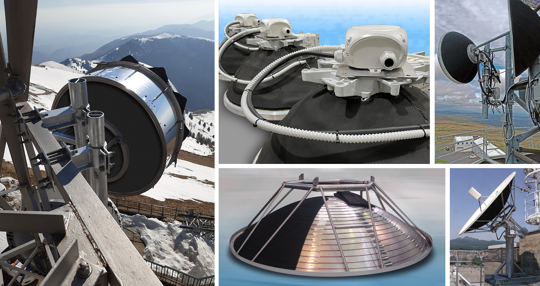 IRTE de-icing systems for parabolic antennas